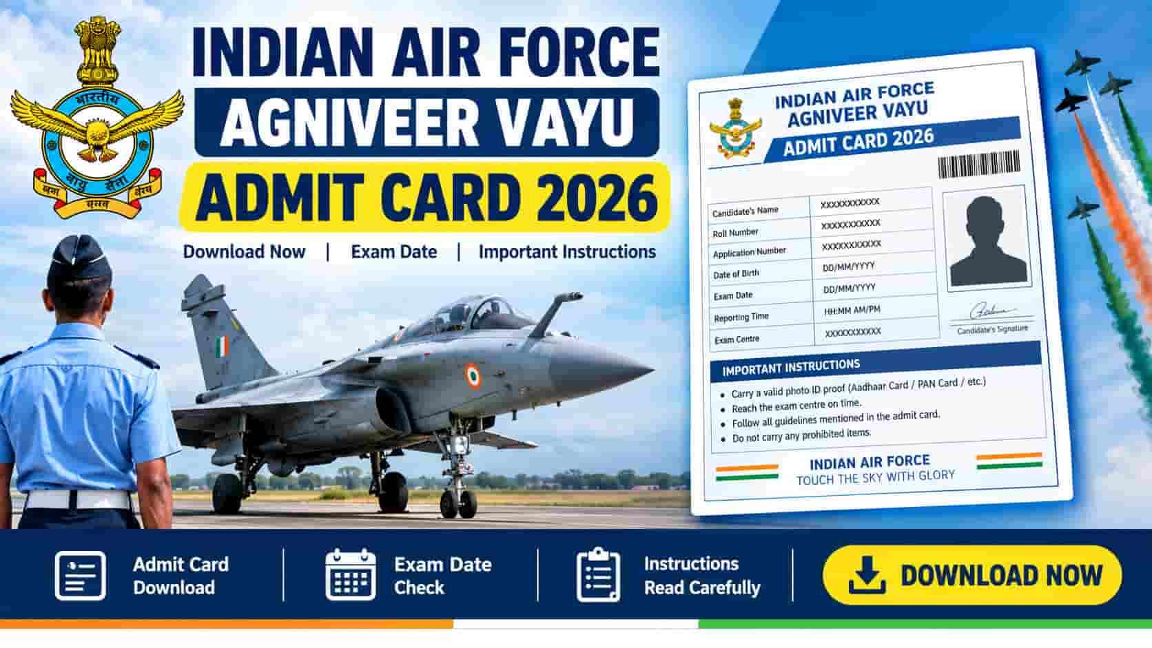 Air Force Agniveer Vayu Admit Card 2026: Check Release Time and Download Steps