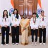World Boxing Championships’ medal-winning women boxers felicitated by President Droupadi Murmu
