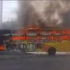 Narrow Escape for Commuters as Private Bus Engulfs in Flames in Malad East