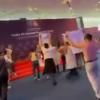 Political Storm Hits Global AI Summit as Youth Congress Stages Topless Protest at Bharat Mandapam