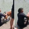 Pet Dog Bathing at Haridwar Ganga Ghat Sparks Heated Confrontation, Video Goes Viral