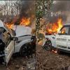 Madhya Pradesh MLA Yogendra Singh Baba Narrowly Escapes Death as SUV Crashes into Wall and Catches Fire in Seoni