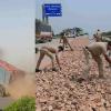 Overloaded Dumper Truck Spills Stones on Eastern Peripheral Expressway After Driver Allegedly Tries to Evade Inspection Team, Video Goes Viral
