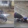 Rainwater-Filled Pothole Triggers Severe Motorcycle Crash in Junagadh; Viral Video Sparks Public Outrage Over Road Safety