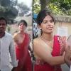 : Husband and Wife Clash Outside Hardoi Women Police Station Over Dowry Motorcycle, Street Altercation Goes Viral