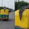 Crocodile Tied to Auto-Rickshaw Roof? Viral Highway Video Sparks Shock and Raises Questions Over Authenticity