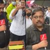 Elderly Reporter Forced Away by Angry Protest Crowd Amid NEET Controversy