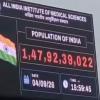 AIIMS Delhi Population Counter Shows India Nears 1.48 Billion in Live Estimate