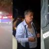 Blue Car Drags Motorcycle With Sparks on Delhi Road; Driver Stopped by Passersby