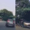 Speeding WagonR Flips Near Delhi’s Shakti Nagar Roundabout During Overtaking Attempt