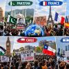Protests Sweep Seven Countries as India, Pakistan and Israel Face Political Turmoil