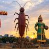 Delhi Dussehra: 30-Foot Cockroach Effigy Sparks Political Row Over CJP Protests