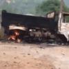 Andhra Pradesh Blast Kills Four Near Pinakota Village, Tip Truck Flips in Explosion