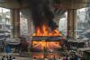 Fierce Fire Erupts Under Kanpur Flyover, Triggers Panic in Densely Crowded Market Stretch