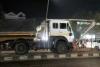 Runaway Truck Smashes Highway Divider in Raebareli, Narrowly Averting Major Disaster and Triggering Long Traffic Snarl