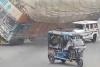 Wood-Laden Truck Overturns After Striking Divider in Rampur, Driver Killed on the Spot