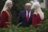 AI-Generated Photograph of Donald Trump With Mysterious Tall Figures Sparks Widespread Online Hoax Claims