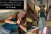 Foreign Yoga Teacher Sparks Debate After Working Out in Indian Train's 3AC Coach