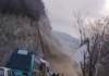 Landslide Chokes Baramulla-Uri Highway as Road Expansion Triggers Massive Rockfall
