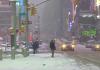 New York’s Times Square Transformed into Winter Wonderland by Sudden Heavy Snowfall