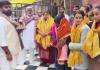 UP Minister Swatantra Dev Singh Offers Prayers at Bankey Bihari Temple During Family Visit to Mathura