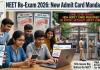 NEET UG 2026 Re-Examination: NTA Issues Crucial Admit Card Clarification Ahead of June 21 Test