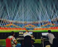 Mesmerising light and laser show by Kolhapur youths at Narendra Modi Stadium on grand finale tomorrow