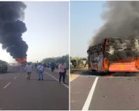 20 burnt alive, 16 others injured as moving bus goes up in flames in Jaisalmer | VIDEO