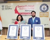 India sets 3 Guinness world records under ‘Swasth Nari, Sashakt Parivar’ campaign