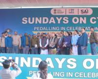 Fit India Sundays on Cycle celebrates India’s CWG 2030 hosting rights, contribution of private security guards