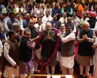 NDA Parliamentary Party meet underway; PM Modi receives warm welcome