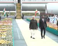 PM Modi arrives in Addis Ababa, received by Ethiopian counterpart at airport