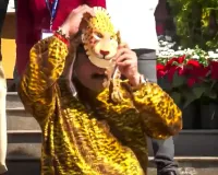 Leopard-Costumed Maharashtra Legislator Stages Dramatic Protest Over Rising Wildlife Attacks