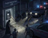 ATM Theft Bid Foiled in Moradabad; Five Suspects Arrested After Dramatic Attempt to Uproot PNB Machine