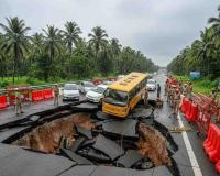 Highway Collapse in Kerala Traps School Bus and Several Vehicles, Sparks Major Rescue Effort