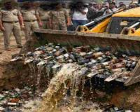 Greater Noida Police Crush 1,600 Litres of Illegal Liquor in Major Anti-Smuggling Drive