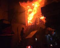 Midnight Blaze Guts Confectionery Shop Near Hathras’ Kila Gate, Causing Heavy Losses