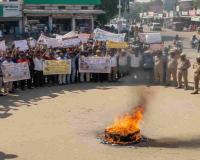 Protest Erupts in Uttar Pradesh’s Shamli Over Alleged Violence Against Hindus in Bangladesh