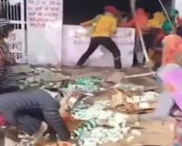 Women Storm Liquor Outlet in Mahuar Village, Shattering Bottles in Protest Against Alcohol Abuse