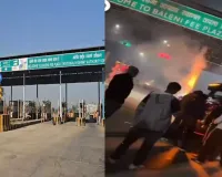 High-Octane Lawlessness: Luxury Convoy Ignites Chaos at Baghpat Toll Plaza