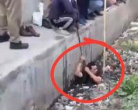 Duty Over Dirt: Meerut Police Officer Dives Into Sewer Following False Alarm of Missing Child