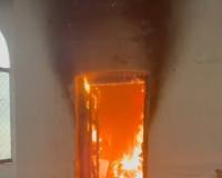 Lightning Strike Ignites Massive Blaze at Historic Meerut Church