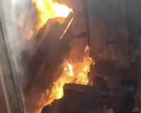Massive Blaze Guts Timber Warehouse in Agra’s Freeganj, Losses Estimated in Millions