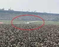 Air Force trainee aircraft crashes into pond near KP College in Prayagraj, rescue teams on spot 