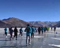 Endurance at the Edge of the World: Ladakh Scouts Dominate High-Altitude Frozen Lake Marathon