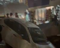 Narrow Escape in Noida as Unattended Vehicle Plunges Into Open Drain