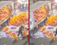 Refrigeration Unit Explosion on Milk Truck Triggers Chaos Near Chennai’s Ashoka Pillar