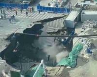 Shanghai Metro Construction Halted After Massive Sinkhole Engulfs Minhang Intersection