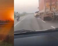 Miraculous Escape on Gwalior Highway as Truck Drags SUV for Over a Kilometer