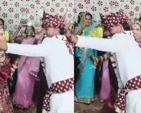 Newlyweds Set Wedding Stage Ablaze with Energetic Haryanvi Dance Performance